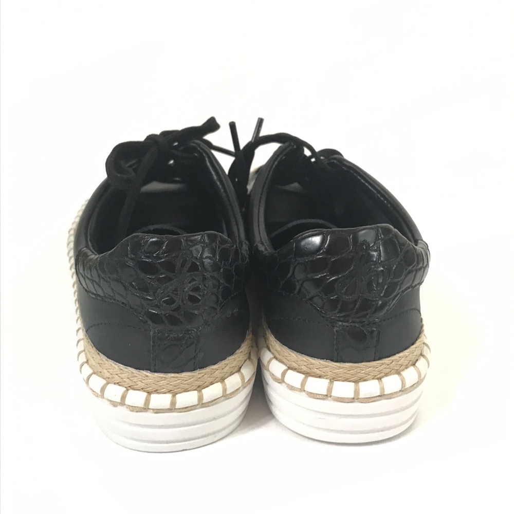 NEW Sam Edelman Black Leather Kavi Sneaker Sz 6.5 - Picture 4 of 6